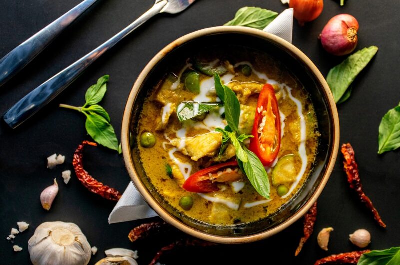 Curry mit Blumenkohlreis